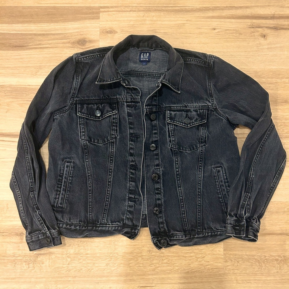 Gap Washed Black Denim Jacket